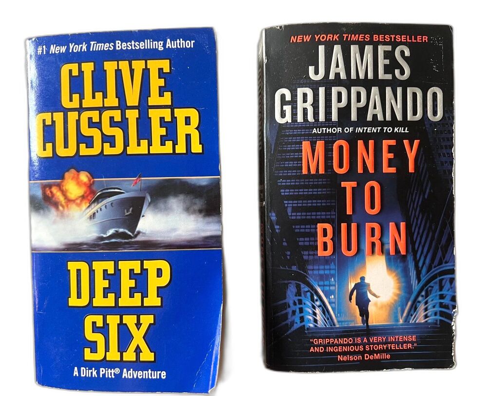 2 Books Bundle - Clive Cussler Deep Six & James Grippando Money to Burn